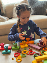 Load image into Gallery viewer, Loose Parts Rainbow Ring Set