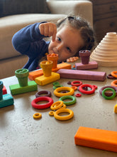 Load image into Gallery viewer, Loose Parts Rainbow Ring Set