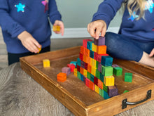 Load image into Gallery viewer, Rainbow Cube Stacking Blocks