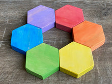 Load image into Gallery viewer, Hexagon Rainbow Blocks
